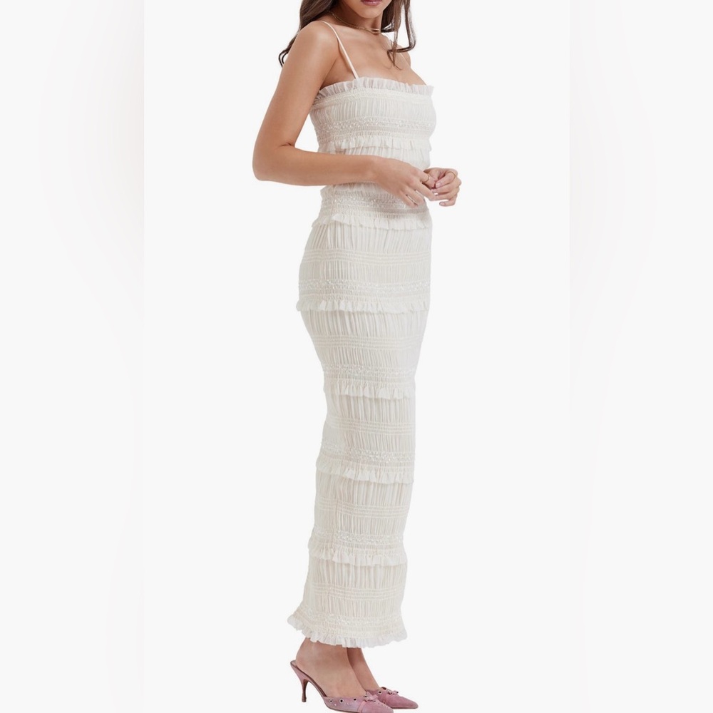 House of CB Solana Sequin Smocked & Shirred Cocktail Dress